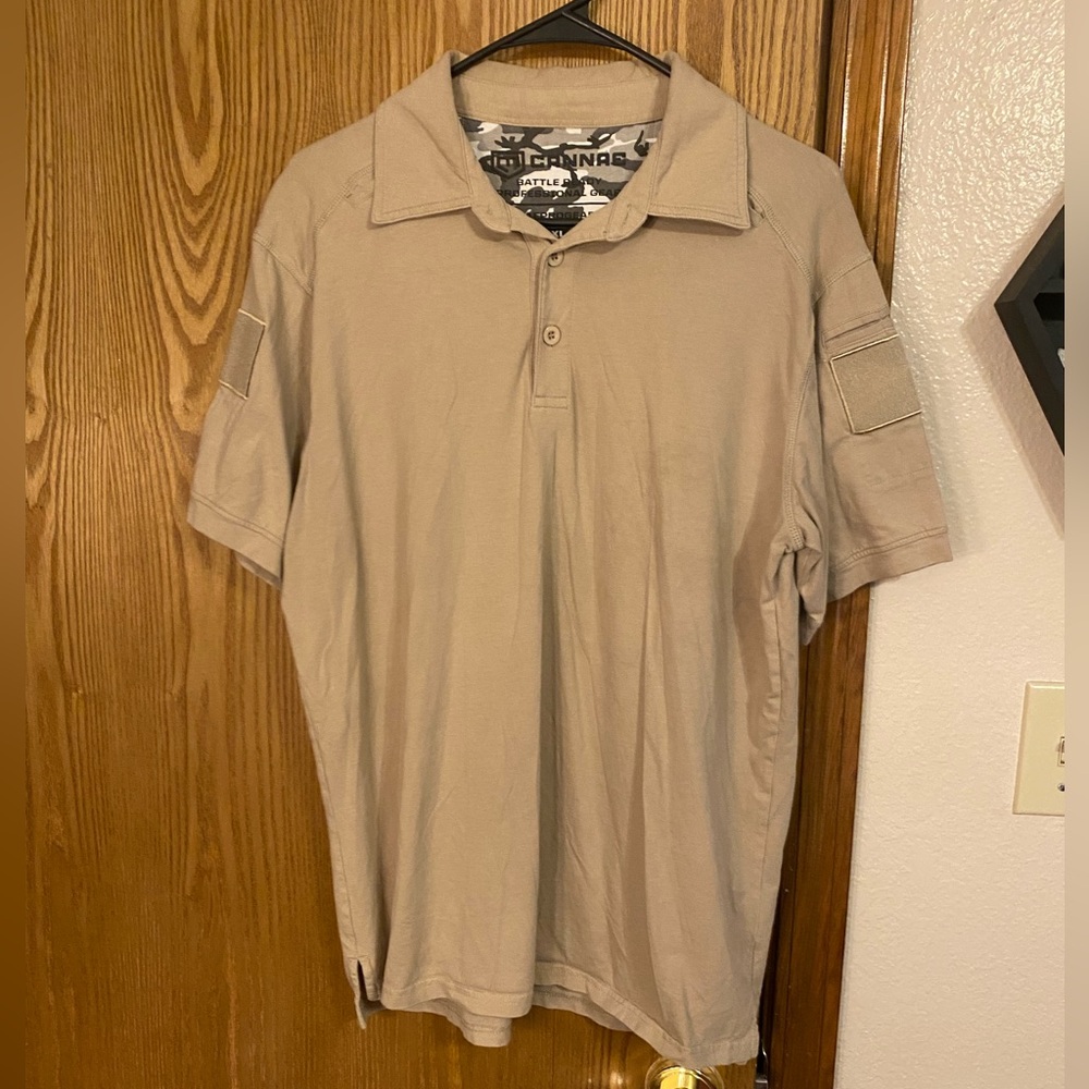 Cannae Gear Tan Polo Shirt